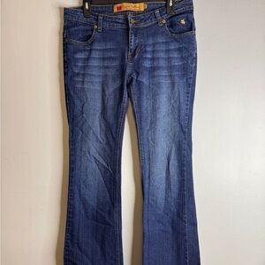 Apple Bottom Dark Blue Jeans Women's Bootcut, Y2K Stretch Size 9-10